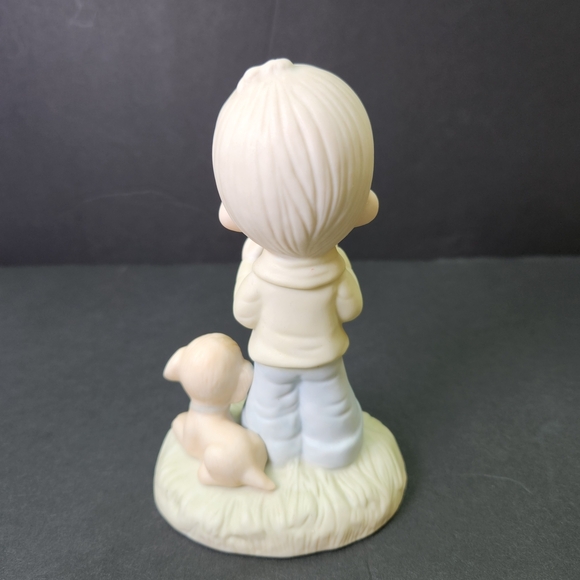 Vintage 1978 Precious Moments Figurine "God Understands" with Puppy E-1379/B - Picture 3 of 7